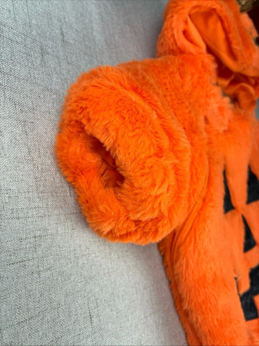 Baby Pumpkin Costume Bunting 0-6M Jack-O’-Lantern Fleece Bag Warm Orange Hoodie
